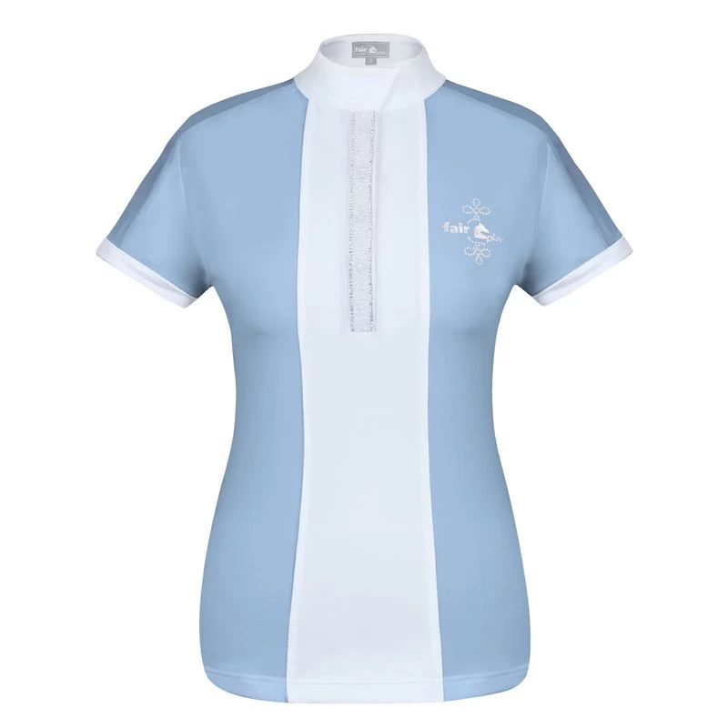 Fair Play Women's Claire Pearl Short Sleeve Competition Shirt - Blue