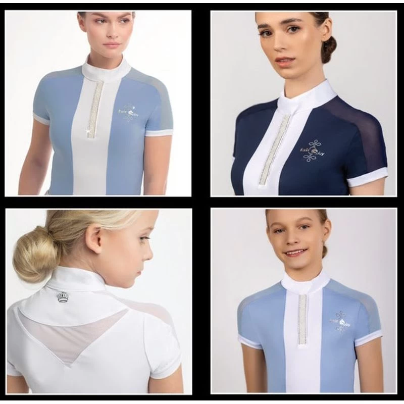 Fair Play Women's Claire Pearl Short Sleeve Competition Shirt - Blue - Image 4