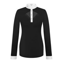 Fair Play Women's Cathrine Long Sleeve Competition Shirt - Black/White