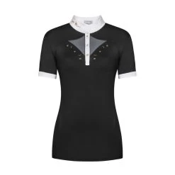 Fair Play Women's Cathrine Rose Gold Short Sleeve Competition Shirt - Black/White
