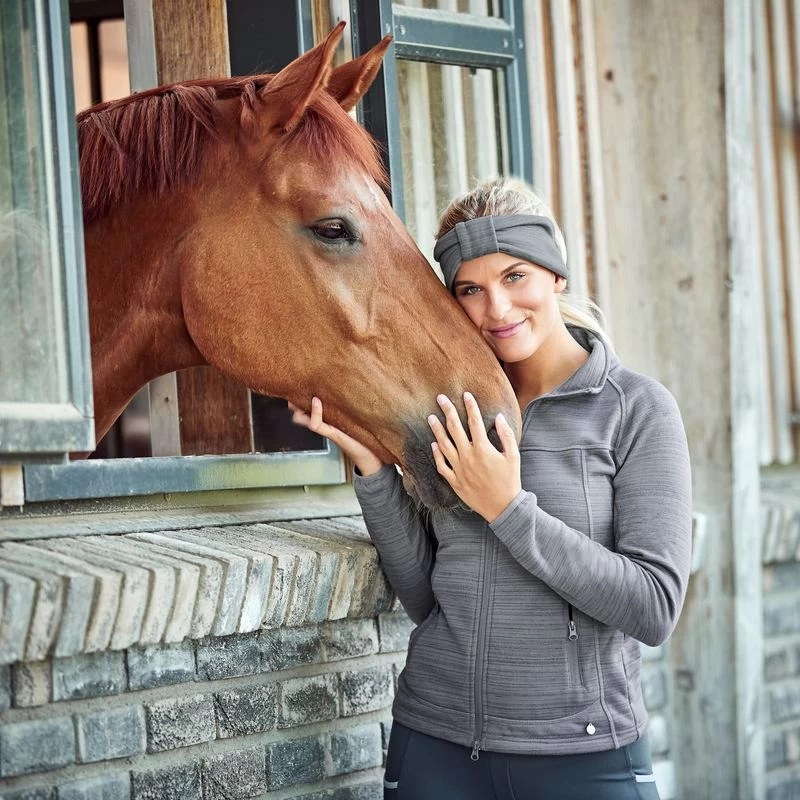 Horze Addison Fleece Headband - Blackened Pearl - Image 2