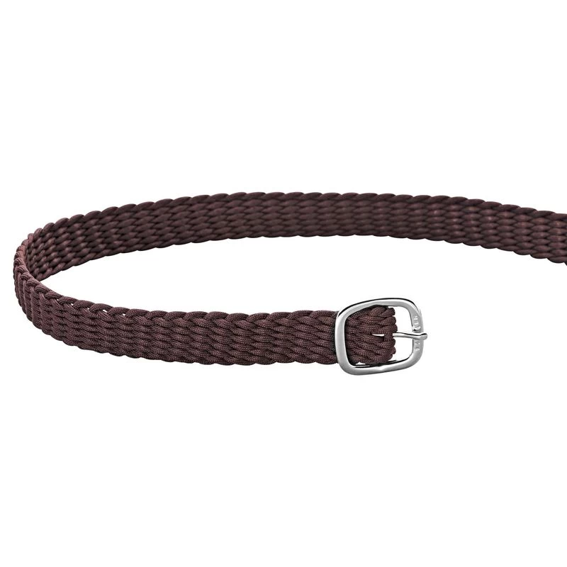 Herm Sprenger Perlon Spur Straps - Brown/Stainless Steel