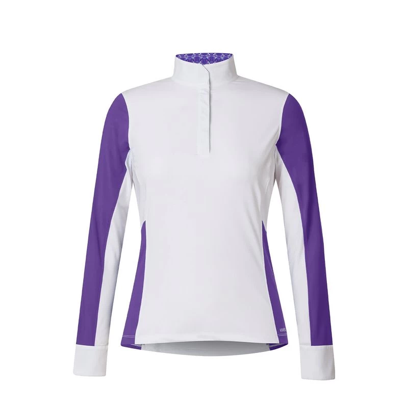 Kerrits Women's Affinity Long Sleeve Show Shirt - Iris/Iron Bouquet
