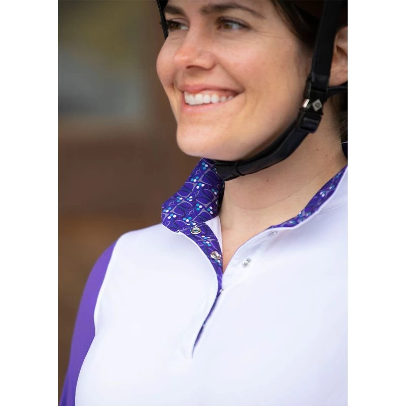 Kerrits Women's Affinity Long Sleeve Show Shirt - Iris/Iron Bouquet - Image 3
