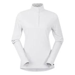 Kerrits Women's Encore Long Sleeve Show Shirt - White/Lucky Diamond