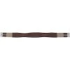 M. Toulouse Contour Shaped Padded Leather Girth - Chocolate