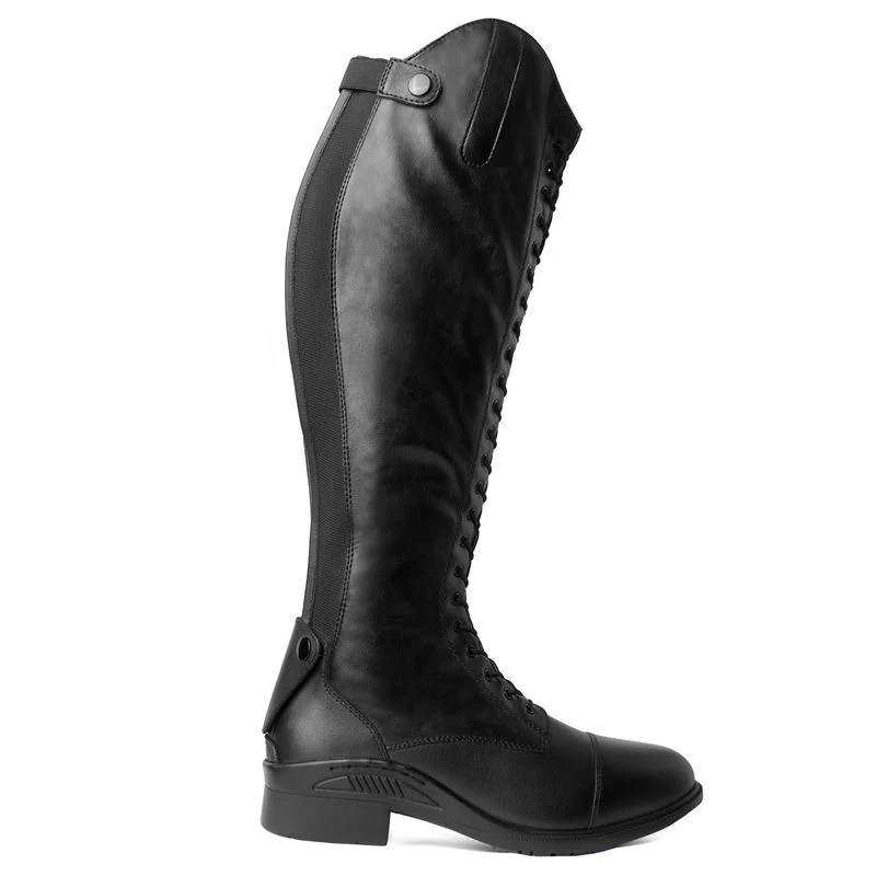 Horze Women's Lace Up Tall Riding Boots - Black - Image 3