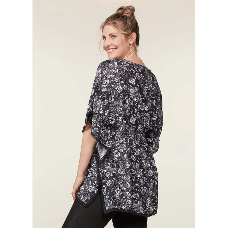 EQL Women's Daydream Gauze Tunic - Black Eq Lace - Image 4
