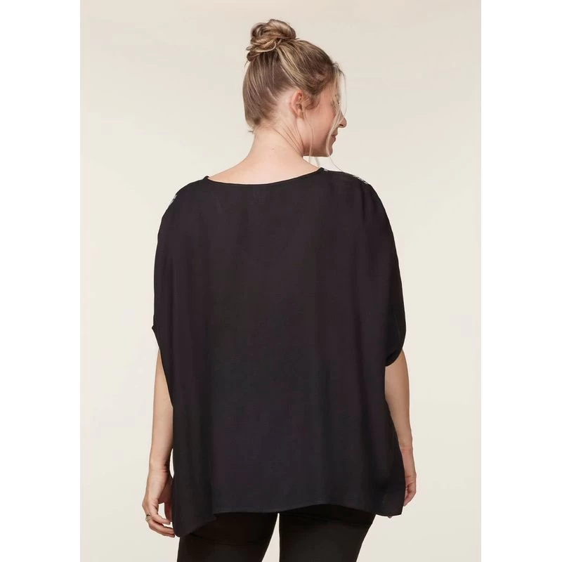 EQL Women's Embroidered EQ Stripe Top - Black - Image 4