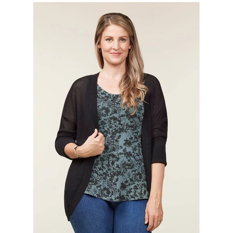 EQL Women's Mesh Cocoon Cardigan - Black - Image 2