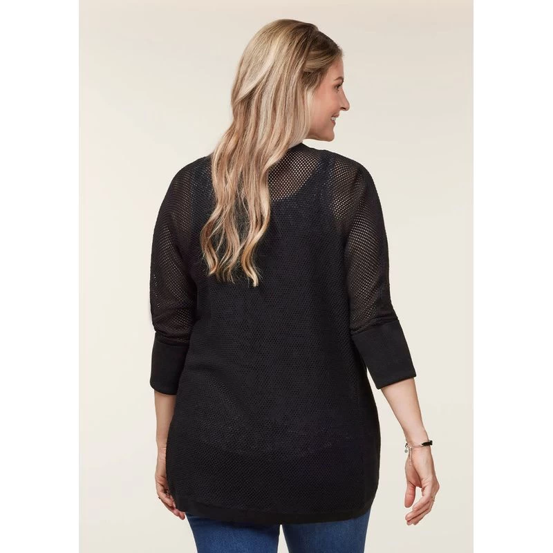 EQL Women's Mesh Cocoon Cardigan - Black - Image 4