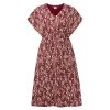 EQL Women's Inspired V-Neck Dress - Sangria Hoofprint Meadow