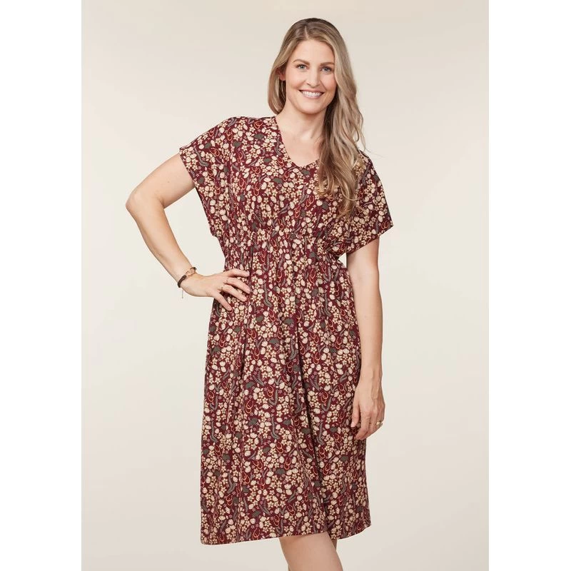 EQL Women's Inspired V-Neck Dress - Sangria Hoofprint Meadow - Image 2
