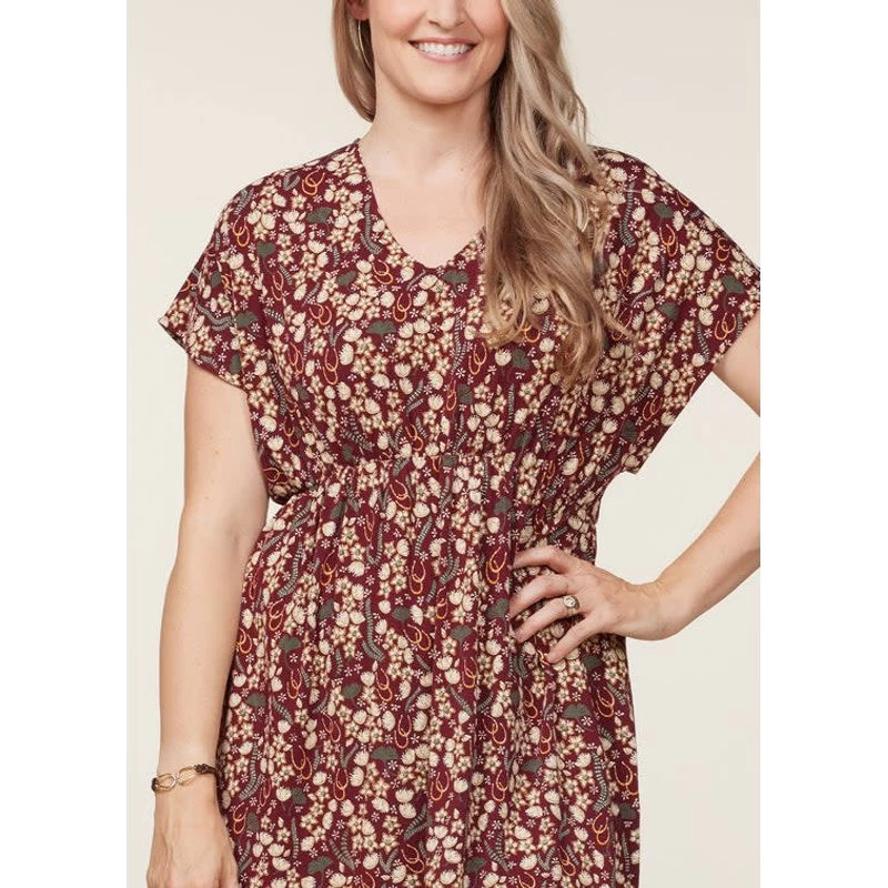 EQL Women's Inspired V-Neck Dress - Sangria Hoofprint Meadow - Image 3