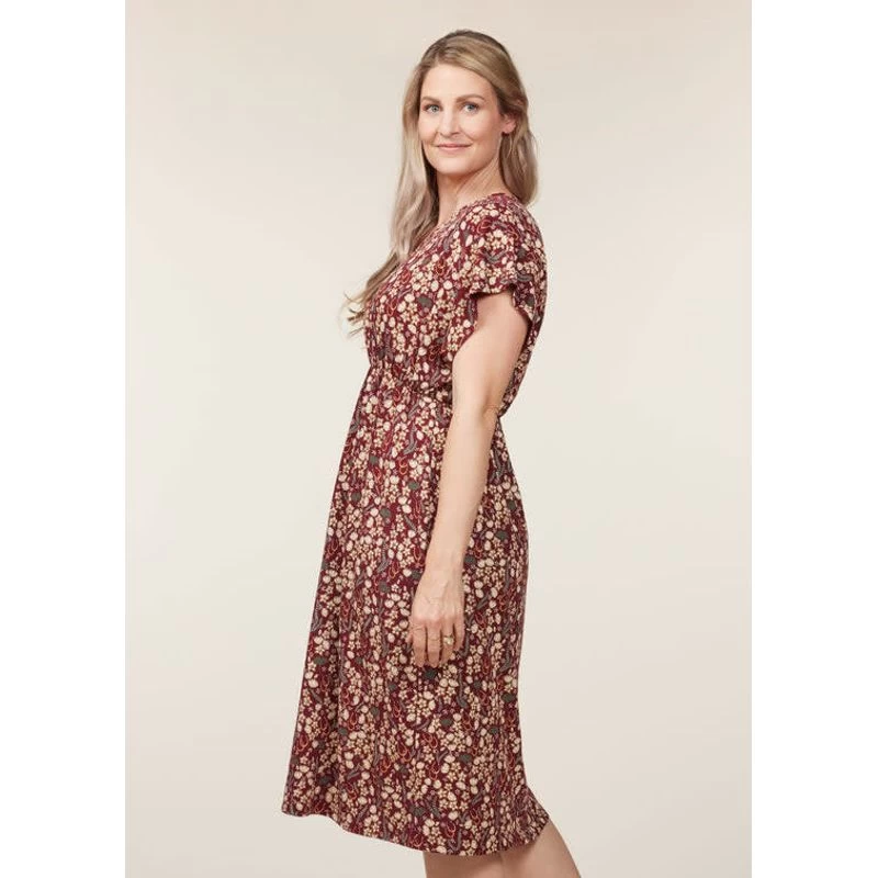EQL Women's Inspired V-Neck Dress - Sangria Hoofprint Meadow - Image 4
