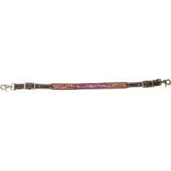 Western Rawhide Pink Tie Dye Wither Strap - Dark Brown