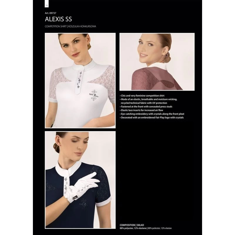 Fair Play Women's Alexis Short Sleeve Competition Shirt - White - Image 4