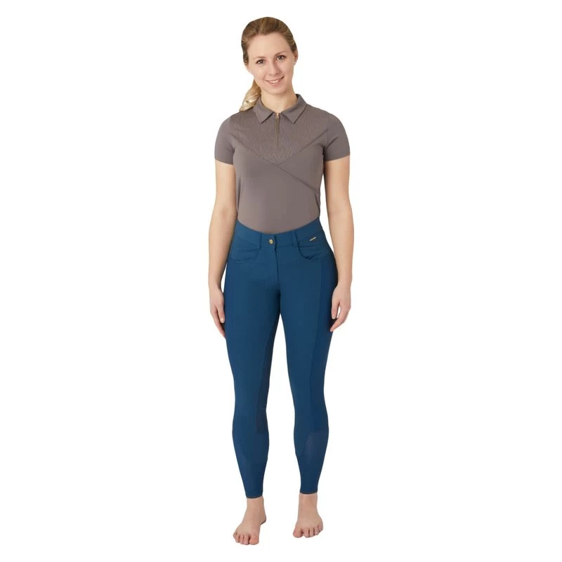 Horze Women's Saphira Ventilated Full Seat Breeches - Legion Blue - Image 2