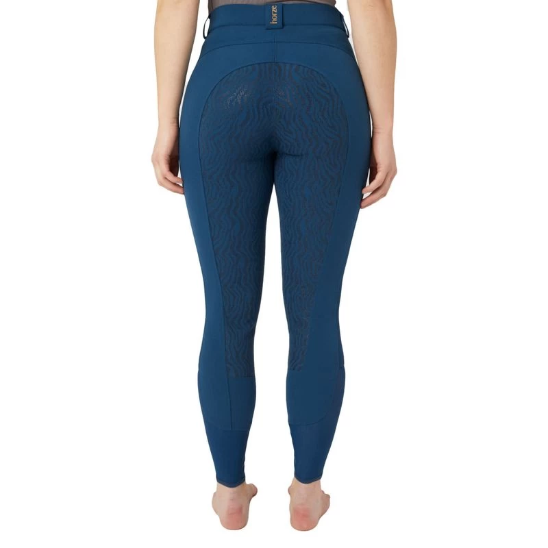 Horze Women's Saphira Ventilated Full Seat Breeches - Legion Blue - Image 3