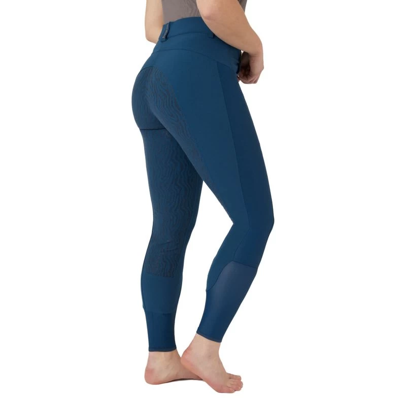 Horze Women's Saphira Ventilated Full Seat Breeches - Legion Blue - Image 4