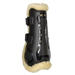 Back On Track Airflow Tendon Boots W/Faux Fur - Black