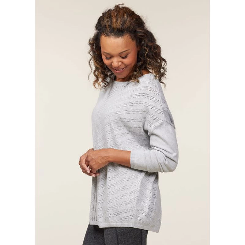 EQL Women's Chevron Pointelle Sweater - Heather Grey - Image 2