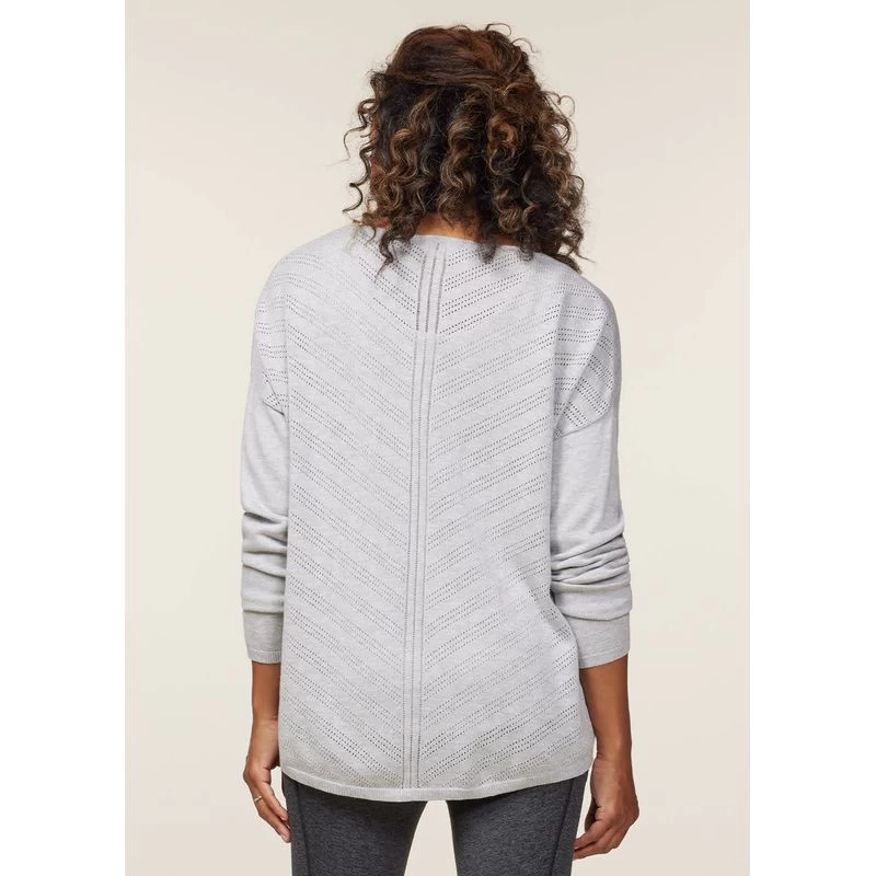 EQL Women's Chevron Pointelle Sweater - Heather Grey - Image 3