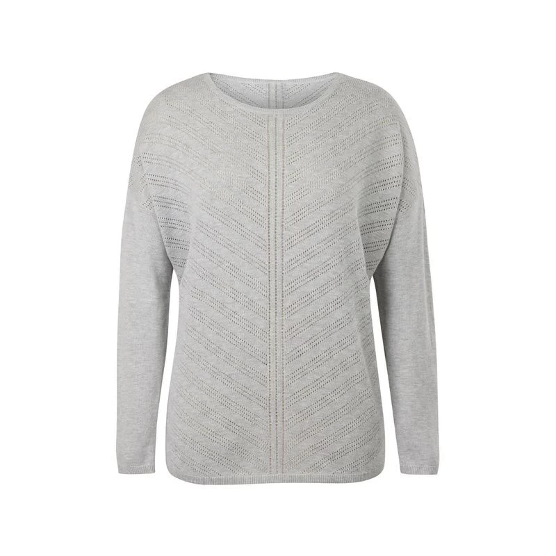 EQL Women's Chevron Pointelle Sweater - Heather Grey - Image 5