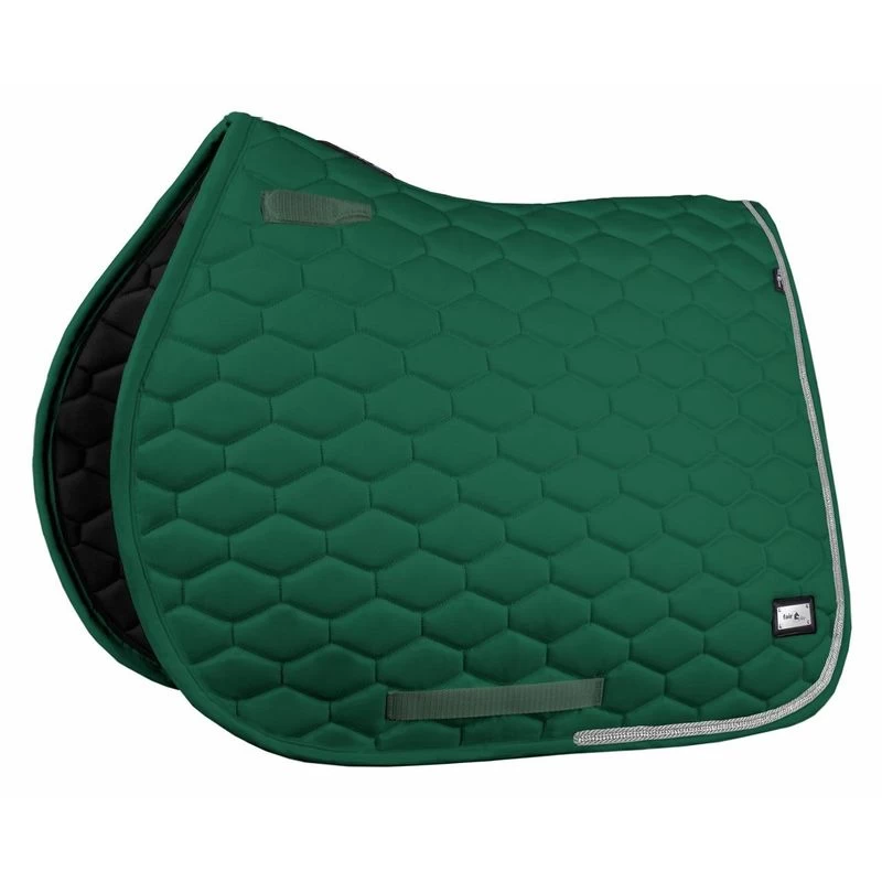 Fair Play Hexagon Crystal All Purpose Saddle Pad - Dark Green