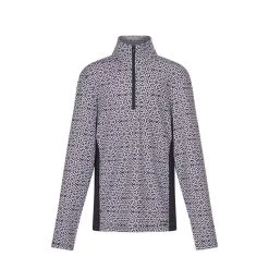 Kerrits Kids' Rail Side Quarter Zip Tech Top - Black Starlight