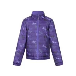 Kerrits Kids' Pony Tracks Reversible Quilted Jacket - Huckleberry Run Free/Iris