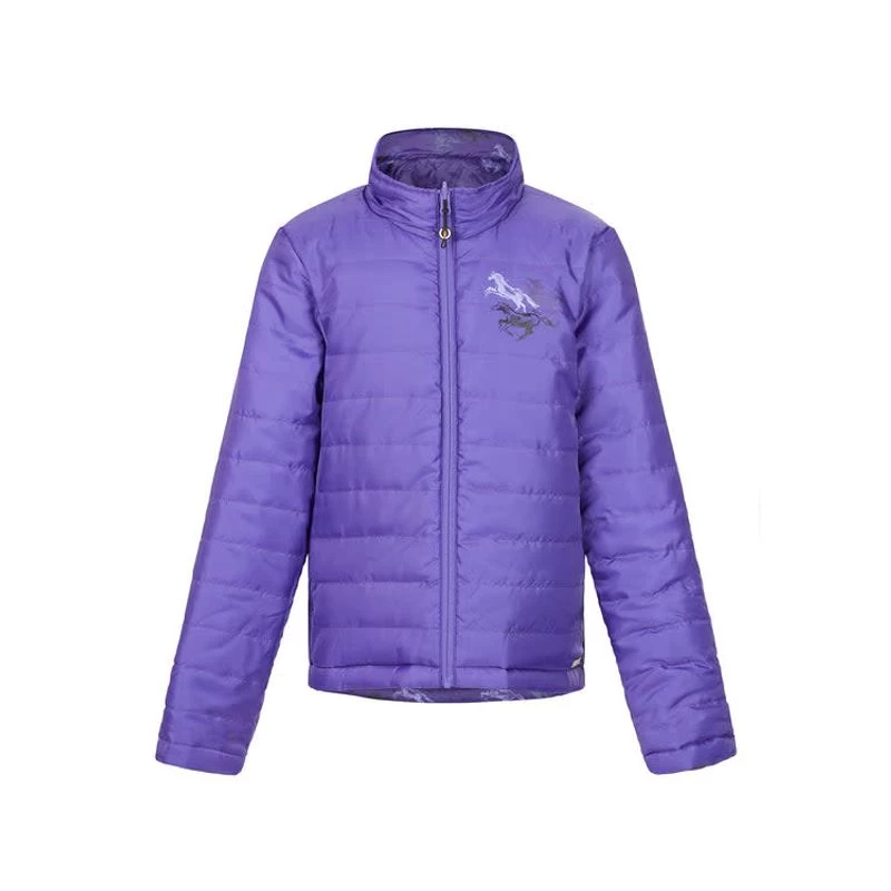 Kerrits Kids' Pony Tracks Reversible Quilted Jacket - Huckleberry Run Free/Iris - Image 2