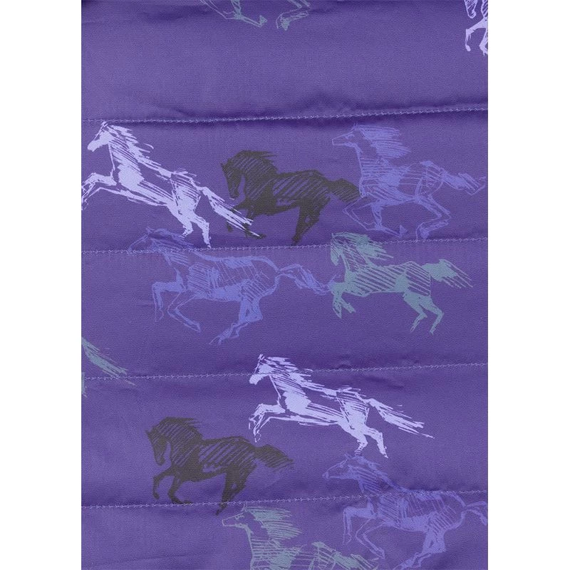 Kerrits Kids' Pony Tracks Reversible Quilted Jacket - Huckleberry Run Free/Iris - Image 5