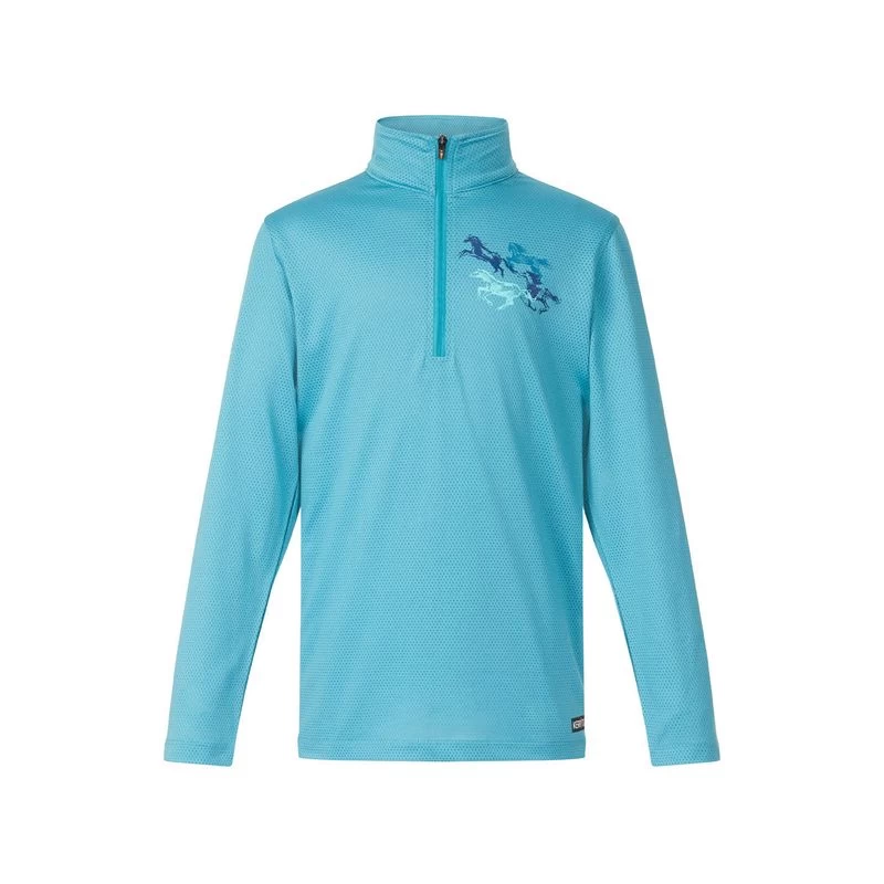 Kerrits Kids' Keystone Ice Fil Long Sleeve Shirt - Peacock