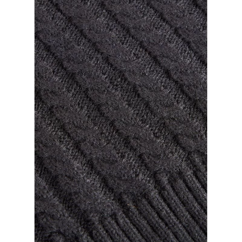 EQL Women's Brittany Cable Knit V-Neck Sweater - Black - Image 5