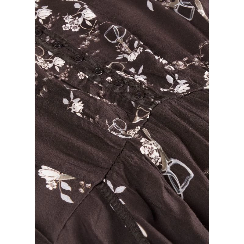 EQL Women's Gwenyth Ecovero Tunic Dress - Java Hunt Field Floral - Image 5