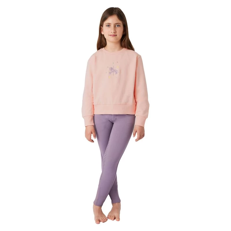 Horze Kids' Emmalyn Crew Neck Sweater - Pink Salt - Image 2