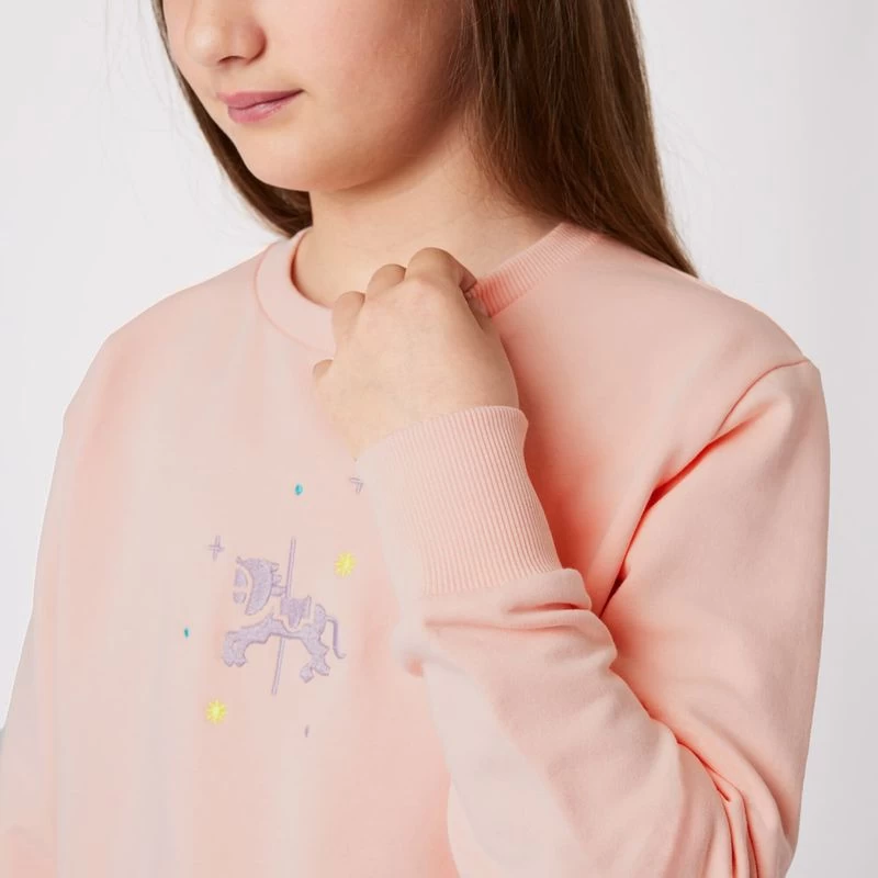 Horze Kids' Emmalyn Crew Neck Sweater - Pink Salt - Image 3