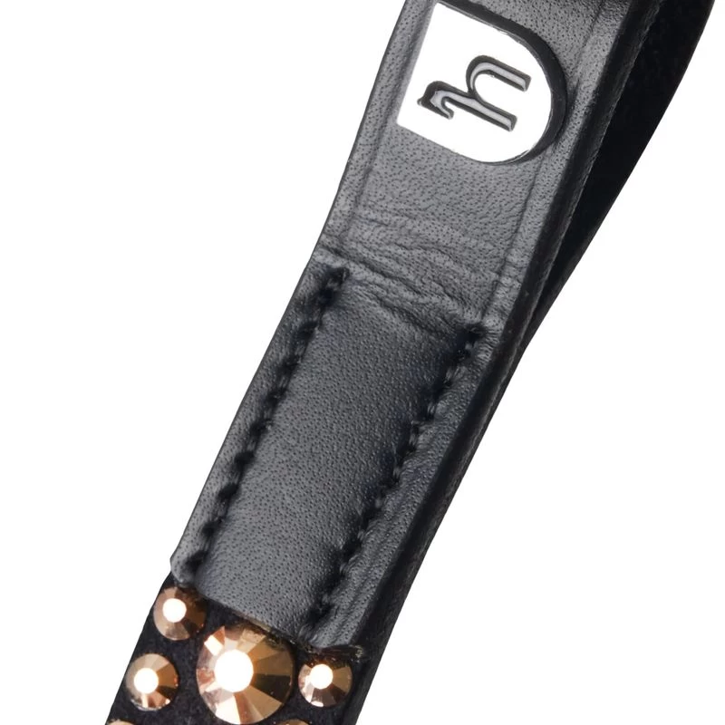 Horze St. Moritz Curved Crystal Browband - Fir Green - Image 2